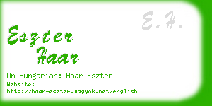 eszter haar business card